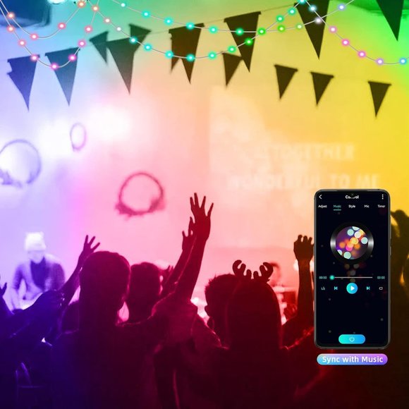 HEDYNSHINE LED Fairy Lights 50ft, USB Smart color led String Lights APP Connect - Picture 4 of 6